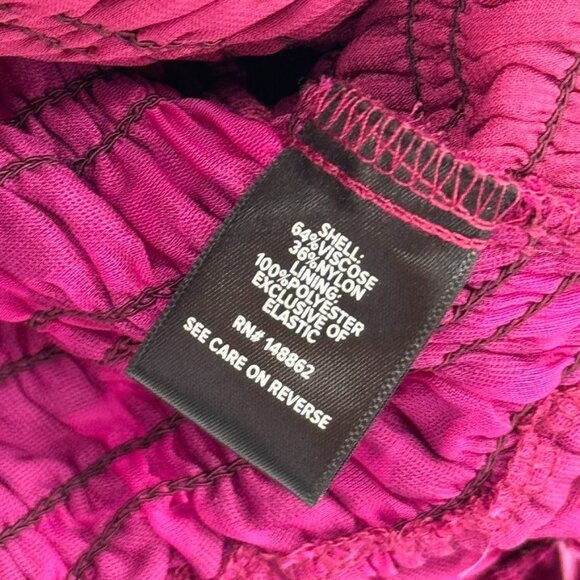 Torrid Womens Size 2x Velvet Smocked Blouson Sleeve Crop Top Burgundy plus - Picture 6 of 14